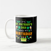 Birthday Funny Born On St Patricks Day 2020  コーヒーマグカップ (左)