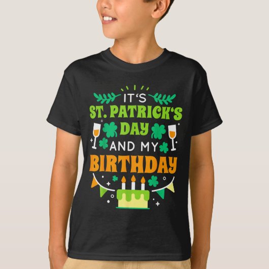 Birthday Funny Born On St Patricks Day 2020  Tシャツ (正面)