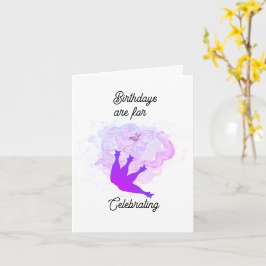 Birthday G Card : Ages Like a Fine Wine カード (黄色い花)