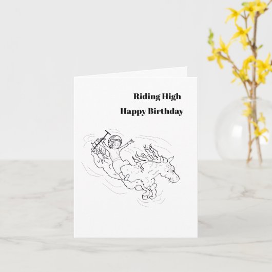 Birthday G Card : Riding High . カード (黄色い花)