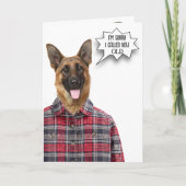 Birthday German Shepherd Dog Humor カード (正面)