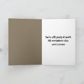 Birthday Getting Old Humor Basset Hound  カード (内部)