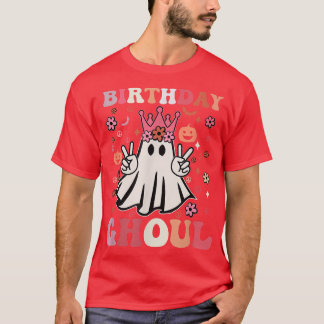 Birthday Ghoul Floral Ghost Kid Girl Groovy Hallow Tシャツ