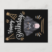 Birthday Gift Black Labrador ポストカード (正面)