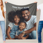 Birthday Gift for Dad Fleece Blankets Photo Text フリースブランケット