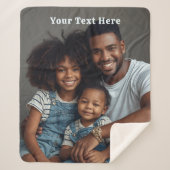 Birthday Gift for Dad Sherpa Blankets Photo Text シェルパブランケット (正面)