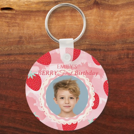 Birthday gift keychain キーホルダー (正面)