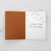 Birthday Ginger Cat In an Autumn Leaf Pile カード (内部)