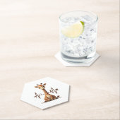 Birthday Giraffe Heartbeat Shirt for Woman Man Kid ペーパーコースター (インサイチュ)