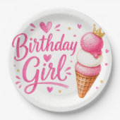 Birthday Girl ペーパープレート (正面)