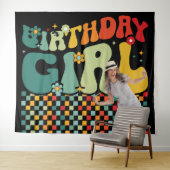 Birthday Girl 90s Star Shot Backdrop タペストリー (インサイチュ(横))