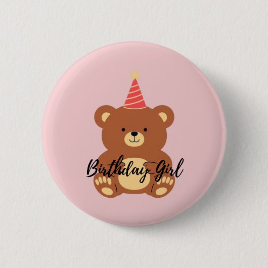 Birthday Girl Button 缶バッジ (正面)