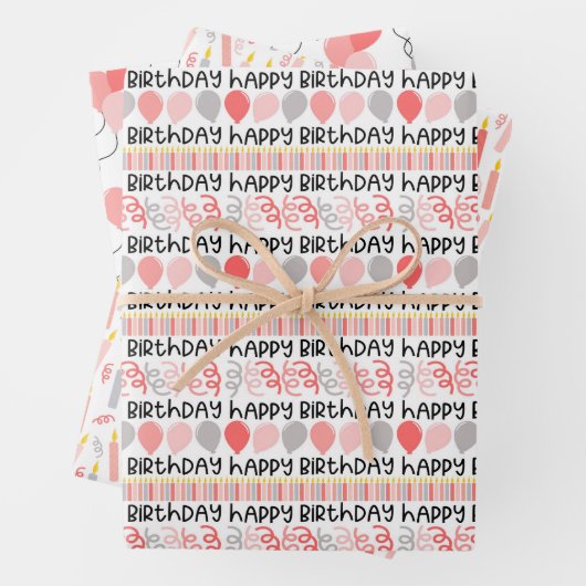 Birthday Girl Coordinating Pattern Wrapping Paper ラッピングペーパーシート (インサイチュ)