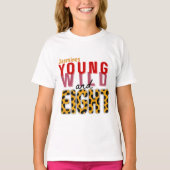 Birthday Girl Eight Leopard Print Text Design  Tシャツ (正面)