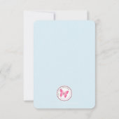 Birthday Girl in Overalls Brunette 招待状 (裏面)