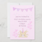 Birthday girl Invitation | customizable card 招待状 (正面)
