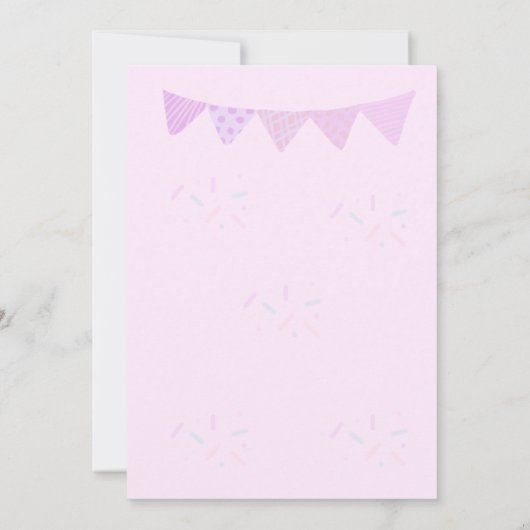 Birthday girl Invitation | customizable card 招待状 (裏面)