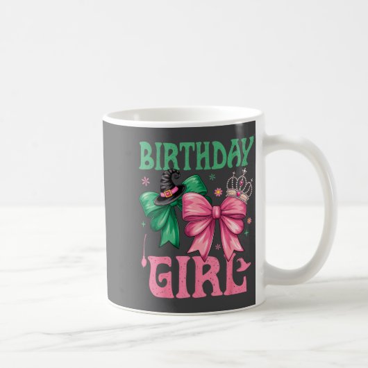 Birthday Girl Nk And Green Birthday Witch Women Gi コーヒーマグカップ (右)
