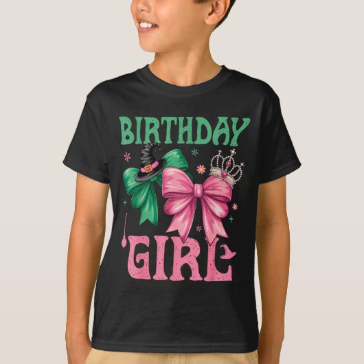 Birthday Girl Nk And Green Birthday Witch Women Gi Tシャツ (正面)