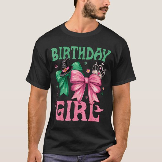 Birthday Girl Nk And Green Birthday Witch Women Gi Tシャツ (正面)