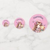 Birthday girl Personalized Paper Plate コンフェッティ (裏面)