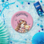 Birthday girl Personalized Paper Plate ペーパープレート (パーティー)