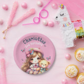 Birthday girl Personalized Paper Plate ペーパープレート (パーティー)