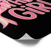 Birthday Girl Ribbon With Cute Bow Party  ポスター (角)