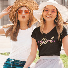 Birthday Girl Typography & Crown, Simple,Modern Tシャツ
