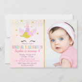 Birthday Girl Unicorn Magical Celebration 招待状 (正面)