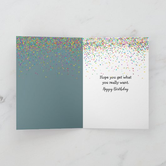 Birthday Golden Retriever カード (内部)