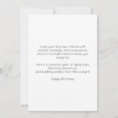 Birthday Golden Retriever Dog Pilot Funny  カード (裏面)