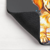 Birthday Golden Retriever, Party Dog  マウスパッド (コーナー)