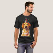 Birthday Golden Retriever, Party Dog  Tシャツ (正面フル)