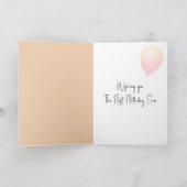 Birthday Golden Retriever Puppy in a Bucket カード (内部)