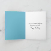 Birthday Golden Retriever Puppy Walking the Beach カード (内部)