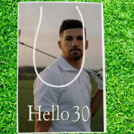 Birthday Golf-30  ミディアムペーパーバッグ