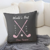 Birthday Golf Mom Pink Golf Club Bows Custom クッション