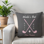 Birthday Golf Mom Pink Golf Club Bows Custom ゴルフタオル