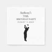 Birthday Golfer Funny 70th happy Dad Par スタンダードカクテルナプキン (正面)