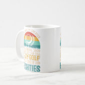 Birthday Golfing - All Men Equal Golf In Their Eig コーヒーマグカップ (正面左)