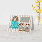 Birthday, Granddaughter,  Doll & Dollhouse カード (黄色い花)