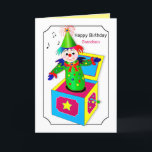 Birthday Grandson Jack in the Box Colorful カード<br><div class="desc">Fun,  bright with vivid colors are these Jack-in-the-Box greetings for kids.  See other categories including invitations,  mugs,  T-Shirts.</div>