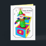 Birthday Grandson Jack in the Box Colorful カード<br><div class="desc">Fun,  bright with vivid colors are these Jack-in-the-Box greetings for kids.  See other categories including invitations,  mugs,  T-Shirts.</div>