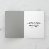 Birthday Gray Tabby Cat Getting Old Humor カード (内部)