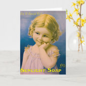 birthday=greeting-cardのためのヴィンテージの芸術のイメージ カード (黄色い花)