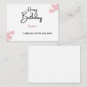 Birthday Greeting Card | Custom Text | Unique Pers ノートカード (正面/裏面)