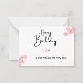 Birthday Greeting Card | Custom Text | Unique Pers ノートカード (正面)