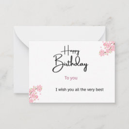 Birthday Greeting Card | Custom Text | Unique Pers ノートカード
