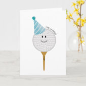 Birthday Greeting Card for Golf Lover カード (黄色い花)